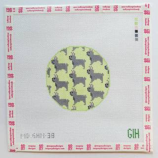 WS - Green Heart Needlepoint: French Bulldog Canvas by Mopsey Designs (thumbnail)