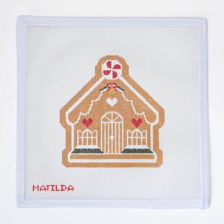 Gingerbread House with Bell Needlepoint Village by Oz Needle and Thread (thumbnail)