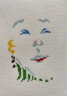 Petite Face - Green Stripe by The Plum Stitchery (thumbnail)