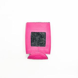 Hot Pink Leather Can Cozy - Standard Size by Evergreen Needlepoint (thumbnail)