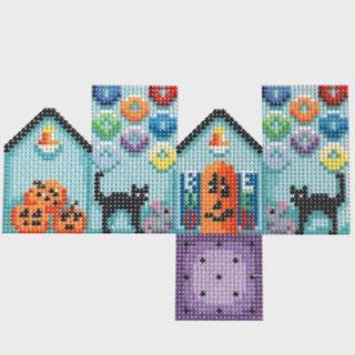 NTG TS405 Halloween Cats Mini Cottage by Two Sisters Needlepoint (thumbnail)