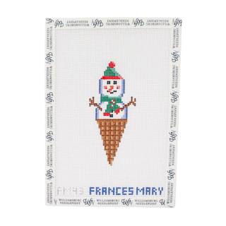 Ice Cream Snow Man - Green by Frances Mary Needlepoint (thumbnail)