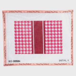 Houndstooth Clutch - Pink by Initial K Studio (thumbnail)
