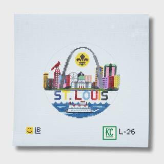 St. Louis Round Canvas by Lauren Bloch Designs (thumbnail)