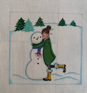 Hug a snowman by Patti Mann (thumbnail)