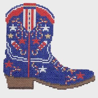 Patriotic Cowboy Boot by Wipstitch Needleworks (thumbnail)