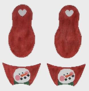 Snowman Slippers by Kathy Schenkel (thumbnail)