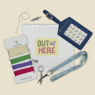 Out of Here - Luggage Tag Needlepoint Kit by Happy Stitching (thumbnail)