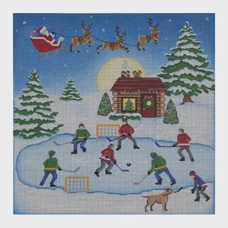 Pond Hockey Fly Over by Pepperberry Designs (thumbnail)