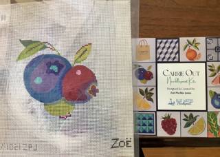 Three Blueberries Kit by Blue Waters Needlepoint (thumbnail)