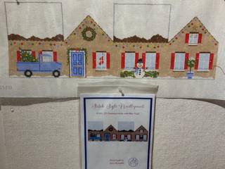 3D Christmas Home w/Blue Truck by Stitch Style Needlepoint (thumbnail)