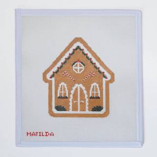 Gingerbread House with Holly Needlepoint Village by Oz Needle and Thread (thumbnail)