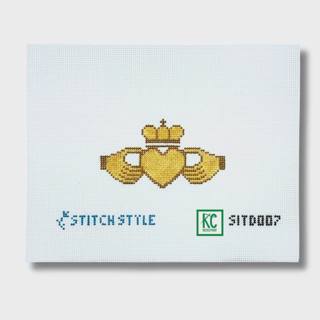 Gold Claddagh Ring Canvas by Stitch Style Needlepoint (thumbnail)