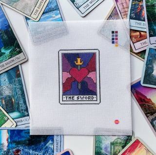 The Sword Tarot Card by Saturnalia Stitching (thumbnail)