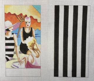 beach girls front-back eyeglass case by Colors of Praise Art Studio (thumbnail)