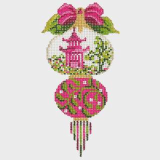 Pink & Green Triple Onion Ball by Colonial Needle Company (thumbnail)