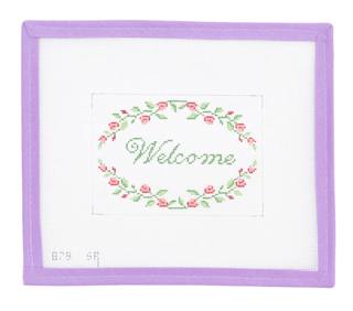Floral Welcome Sign by Liz Goodrick-Dillon (Tapestry Tent, via Susan Roberts) (thumbnail)