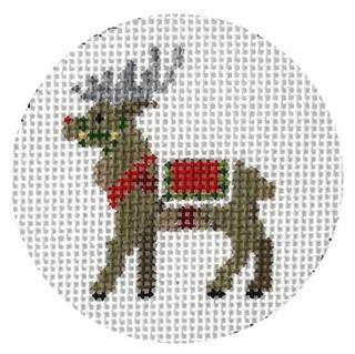Reindeer Ornament by Susan Roberts Needlepoint (thumbnail)