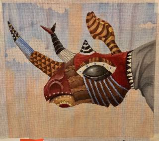 tribal mask, rhino by Tapestry Fair (thumbnail)