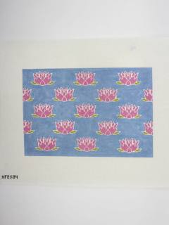 Periwinkle Lotus Clutch by Anne Fisher Needlepoint (thumbnail)