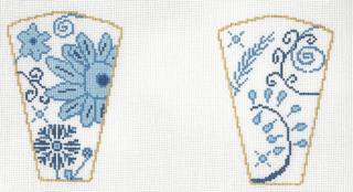 Floral scissor case blue by Blue Waters Needlepoint (thumbnail)