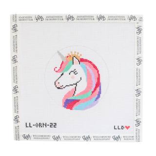 Unicorn 1 Glittery Round by Laura Love Designs (thumbnail)