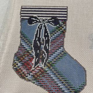 Blue Tartan Mini Sock Canvas by KCN Designers (thumbnail)