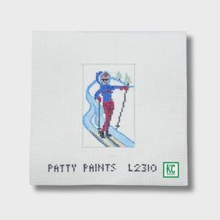 Skiier Chic Needlepoint Canvas by Patty Paints (thumbnail)