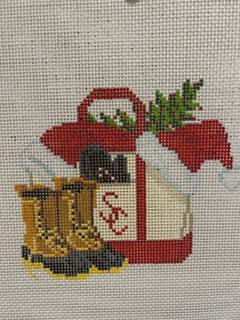 Santa's LL Bean Tote by Wheelhaus Needlepoint (thumbnail)