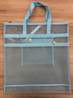 Large Triple Pocket Project Bag - Lt. Blue by Officially Needlepoint (thumbnail)