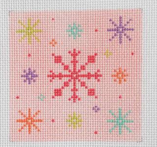 Pink Snowflakes2 by Stitch Rock Designs (thumbnail)