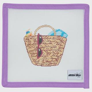 Straw Beach Bag by Arden Gray Co. (thumbnail)