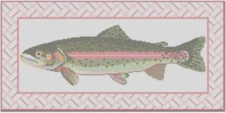 Trout Bolster Pillow with Brick Border by Ann Kaye Studio (thumbnail)