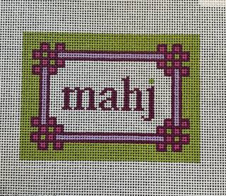 Floral corner mahjong insert- lilac, citron by Love MHB Studio (thumbnail)