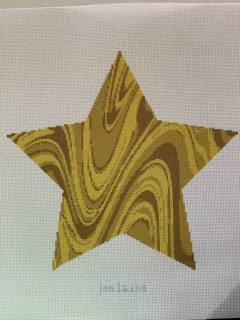 Tree Topper Star Gold Marble by Jen Laine Designs (thumbnail)