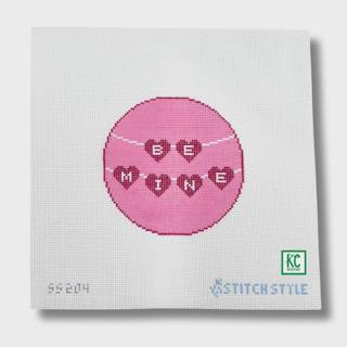 Be Mine Round Canvas and Stitch Guide by Stitch Style Needlepoint (thumbnail)
