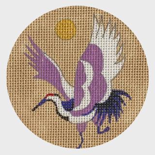 Soaring Crane Round Pendant by Colors of Praise Art Studio (thumbnail)