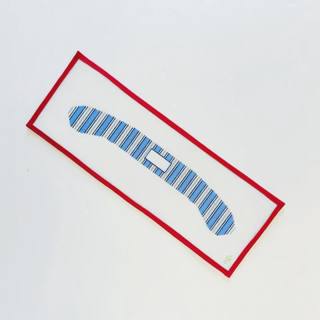 Blue Stripe Needlepoint Hanger by Oz Needle and Thread (thumbnail)