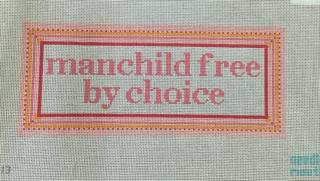 Manchild Free by Choice - Pink by Needlemouth Studio (thumbnail)