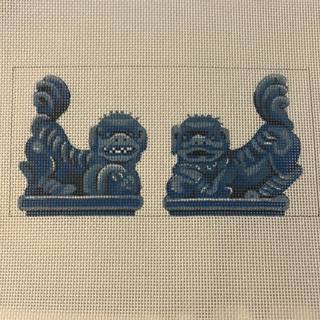 IN613 Chinoiserie Dog by Colors of Praise Art Studio (thumbnail)