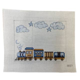 Blue & Brown Train Birth Announcement by Alice Peterson (thumbnail)