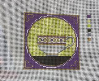 COJH-002 Tea Cup w/Purple & Gold by The Point of It All (thumbnail)