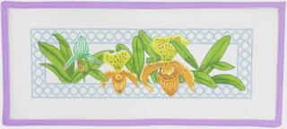 Orchid Lumbar Pillow by Once in a Blue Moon (via Fleur de Paris) (thumbnail)