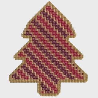 NTG TS260 - Red/Gold Continuous Mosaic Tree by Two Sisters Needlepoint (thumbnail)
