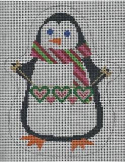 Penguin Hearts by Two Sisters Needlepoint (thumbnail)