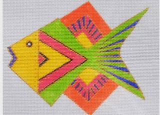 Laurel Burch:LB-77 (Green and Orange Fish) by Danji Designs (thumbnail)