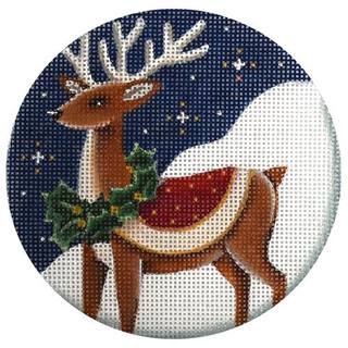 Reindeer Wreath Ornament by Rebecca Wood Designs (thumbnail)