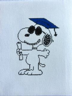 Snoopy Graduation Pose by Officially Needlepoint (thumbnail)