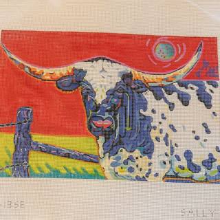Long Horn Lizzy by Blue Waters Needlepoint (thumbnail)