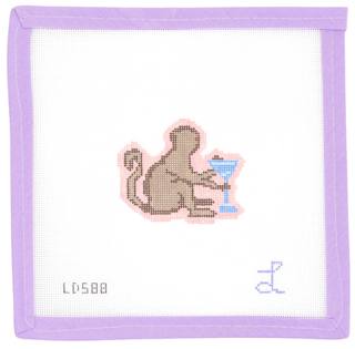 Monkey Martini Ornament by Lycette Designs (thumbnail)